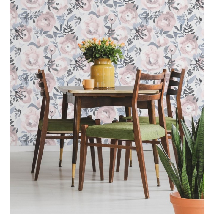 Papel pintado de flores pintadas en acuarela - Camellias Garden 680627