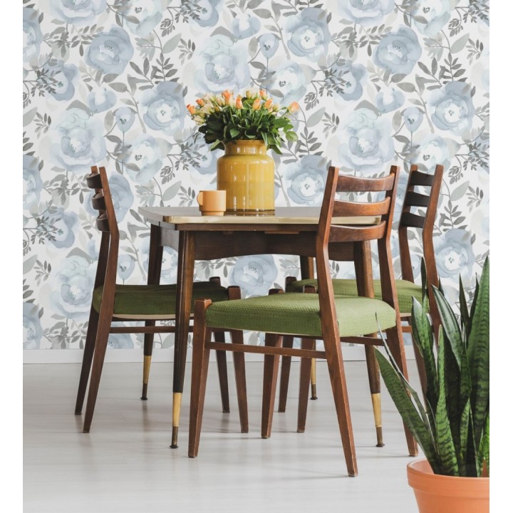 Papel pintado de flores pintadas en acuarela - Camellias Garden 680628