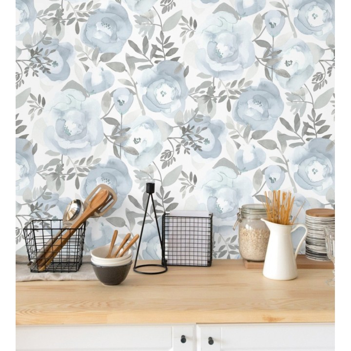 Papel pintado de flores pintadas en acuarela - Camellias Garden 680628