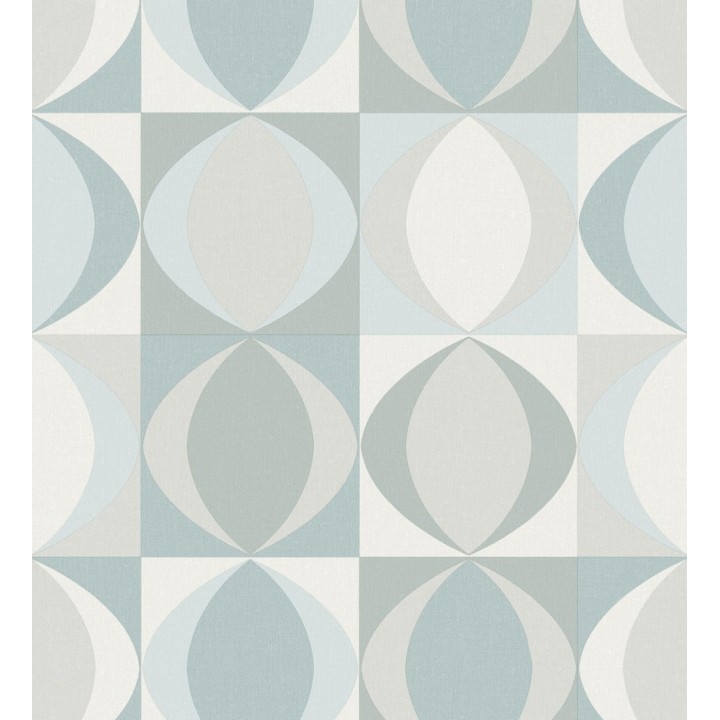 Papel pintado geométrico de estilo retro - Hedron Hall 680631