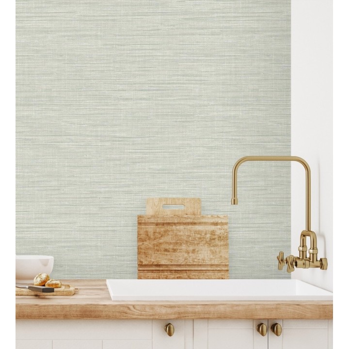 Papel pintado imitación fibra vegetal entretejida con bambú - Portland House 680639