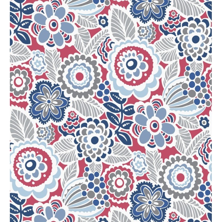 Papel pintado de flores y hojas estilo nórdico - Valley Flowers 680653