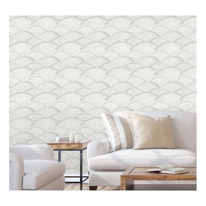 Papel pintado abstracto evocando olas del mar estilo nórdico - Nordik Curves 680655