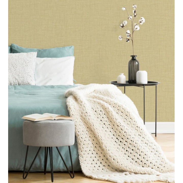 Papel pintado liso con textura textil - Bucarest 680656