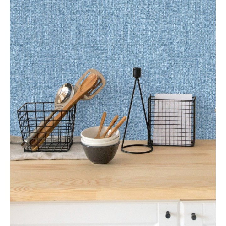 Papel pintado liso con textura textil - Bucarest 680658