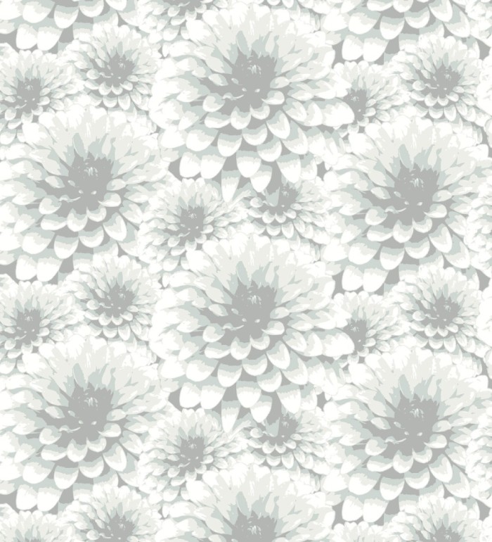 Papel pintado flores de dalias estilo nórdicos - Morris Flowers 680662