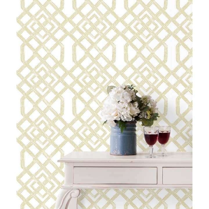 Papel pintado de celosías con dibujo geométrico estilo nórdico - Royal Wells 680689