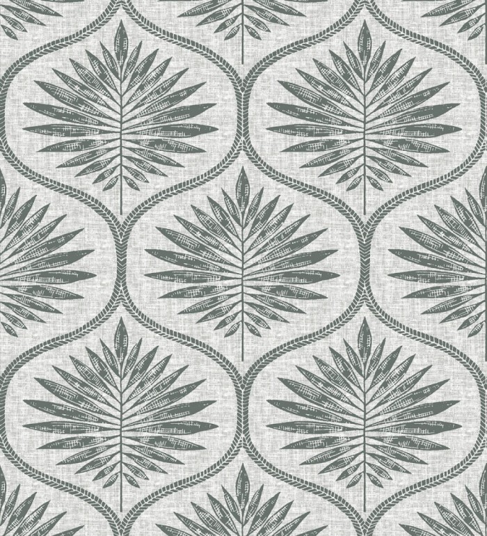 Papel pintado damasco con dibujo de hojas - Forest Ornaments 680700