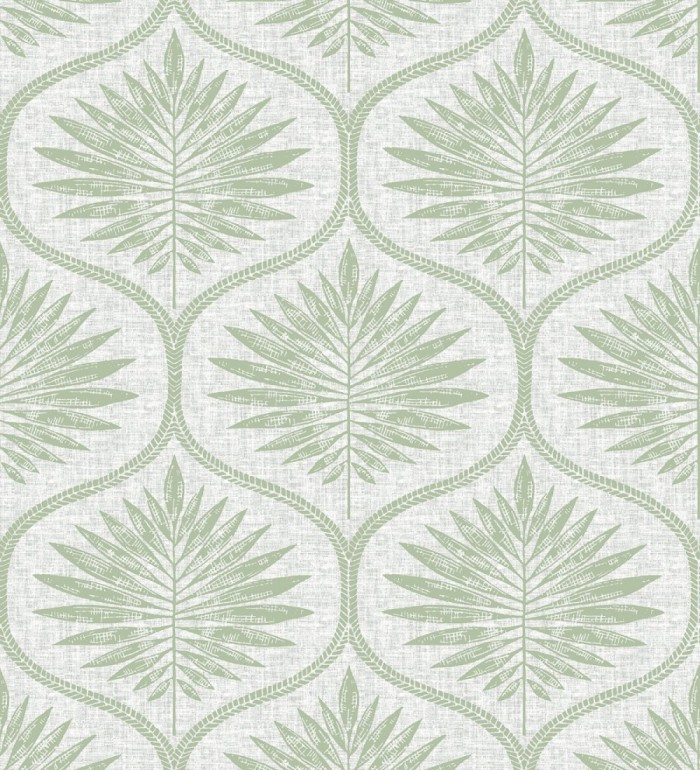 Papel pintado damasco con dibujo de hojas - Forest Ornaments 680701