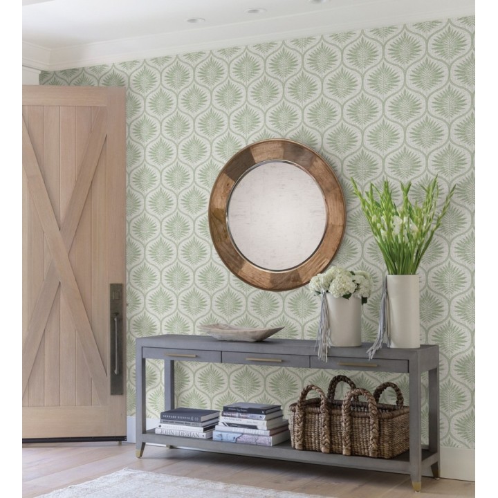 Papel pintado damasco con dibujo de hojas - Forest Ornaments 680701