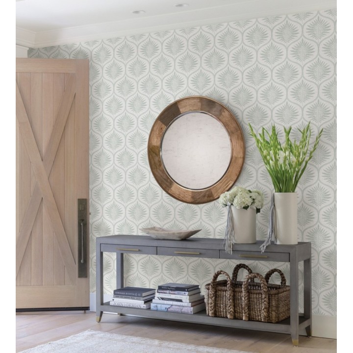 Papel pintado damasco con dibujo de hojas - Forest Ornaments 680703