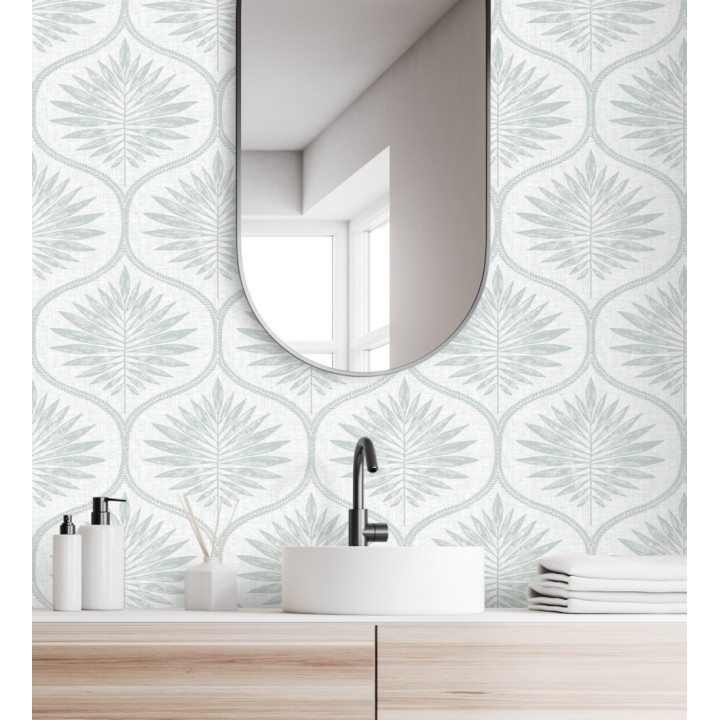 Papel pintado damasco con dibujo de hojas - Forest Ornaments 680703