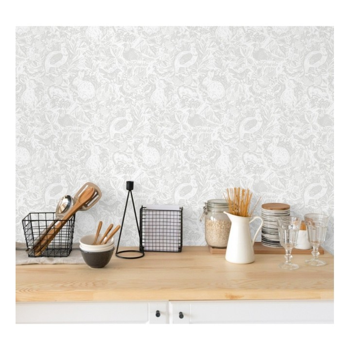 Papel pintado con conejos y animales de granja - Farm Garden 680705