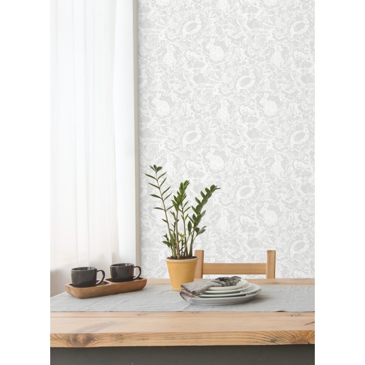 Papel pintado con conejos y animales de granja - Farm Garden 680705