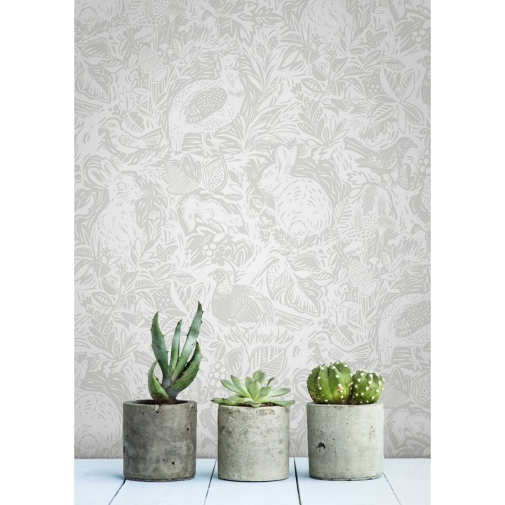 Papel pintado con conejos y animales de granja - Farm Garden 680705