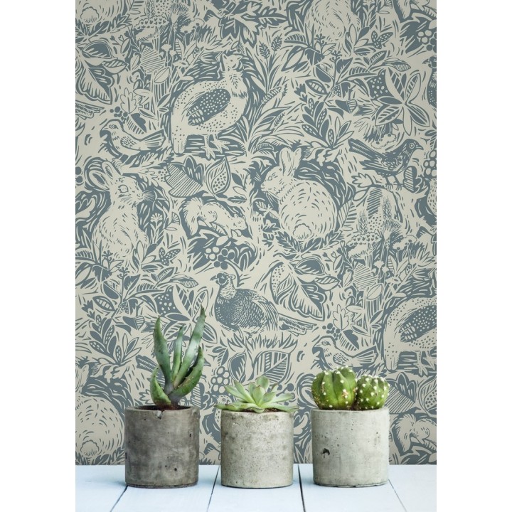 Papel pintado con conejos y animales de granja - Farm Garden 680708