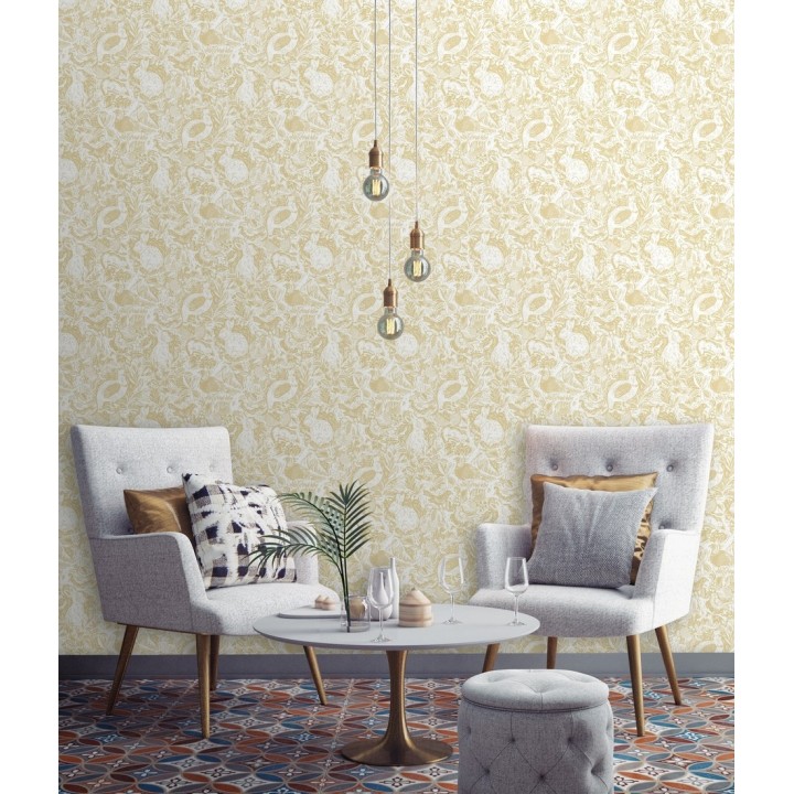 Papel pintado con conejos y animales de granja - Farm Garden 680709