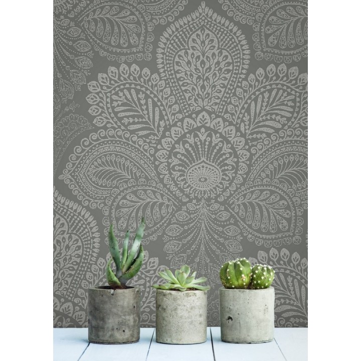 Papel pintado de flores grandes estilo hindú - Cardiff Flowers 680710