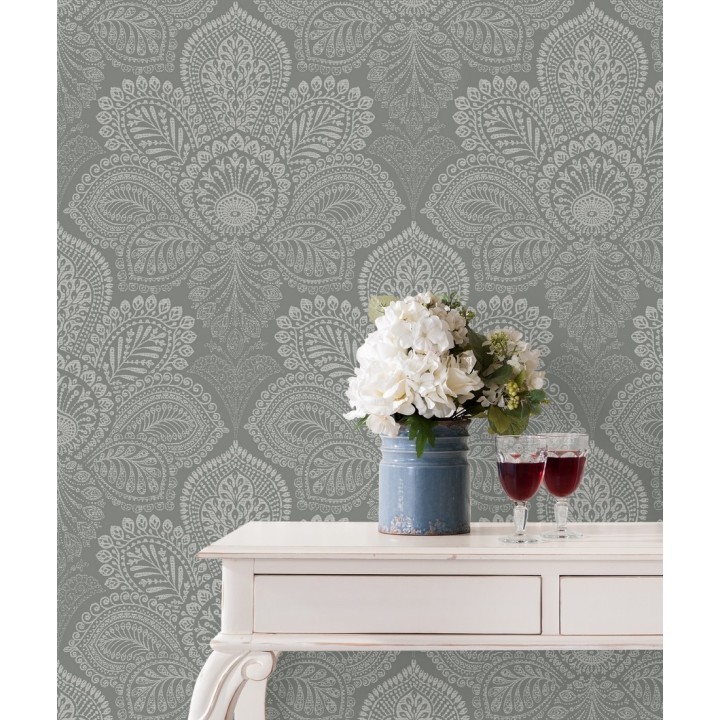 Papel pintado de flores grandes estilo hindú - Cardiff Flowers 680710