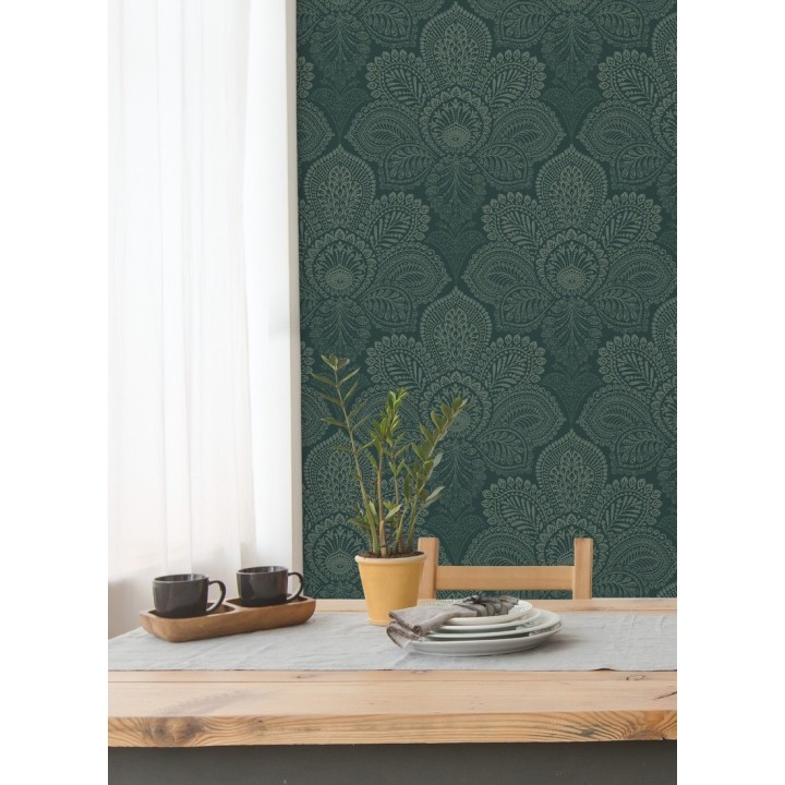 Papel pintado de flores grandes estilo hindú - Cardiff Flowers 680711