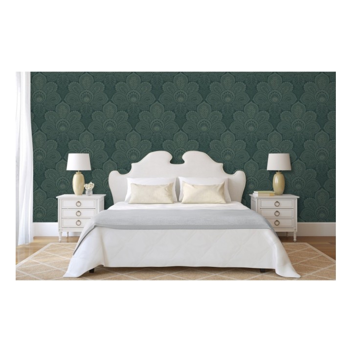 Papel pintado de flores grandes estilo hindú - Cardiff Flowers 680711