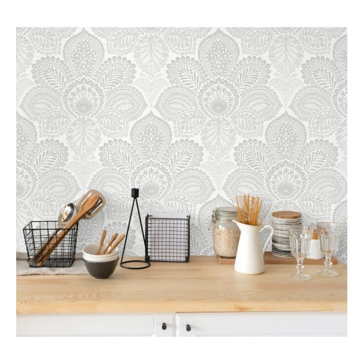 Papel pintado de flores grandes estilo hindú - Cardiff Flowers 680712