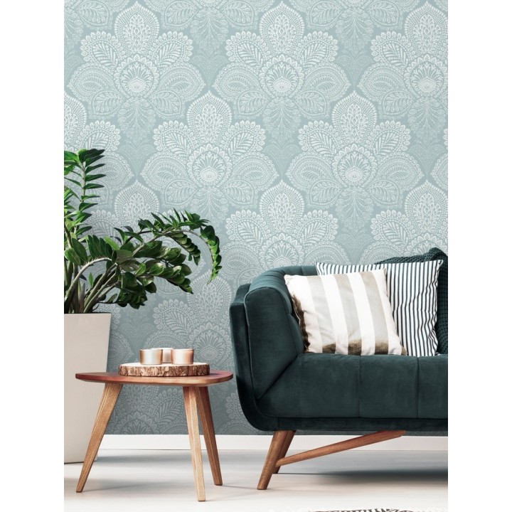 Papel pintado de flores grandes estilo hindú - Cardiff Flowers 680713