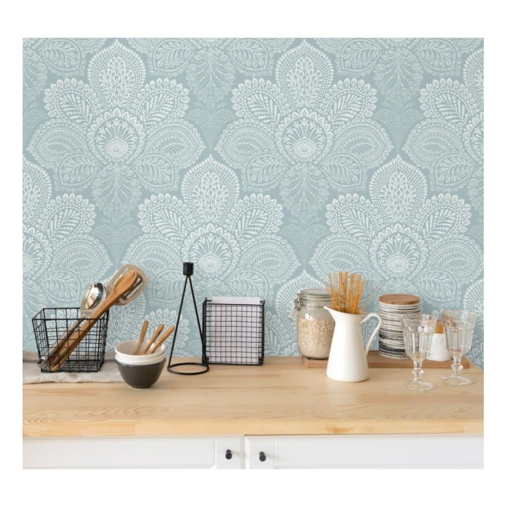 Papel pintado de flores grandes estilo hindú - Cardiff Flowers 680713