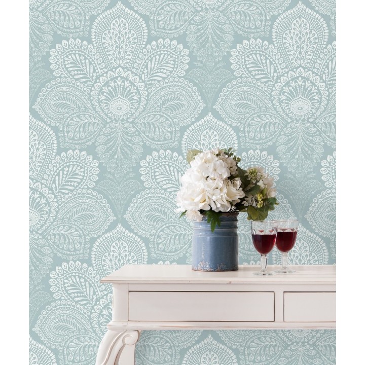 Papel pintado de flores grandes estilo hindú - Cardiff Flowers 680713