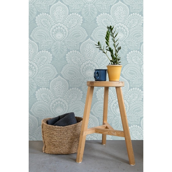 Papel pintado de flores grandes estilo hindú - Cardiff Flowers 680713