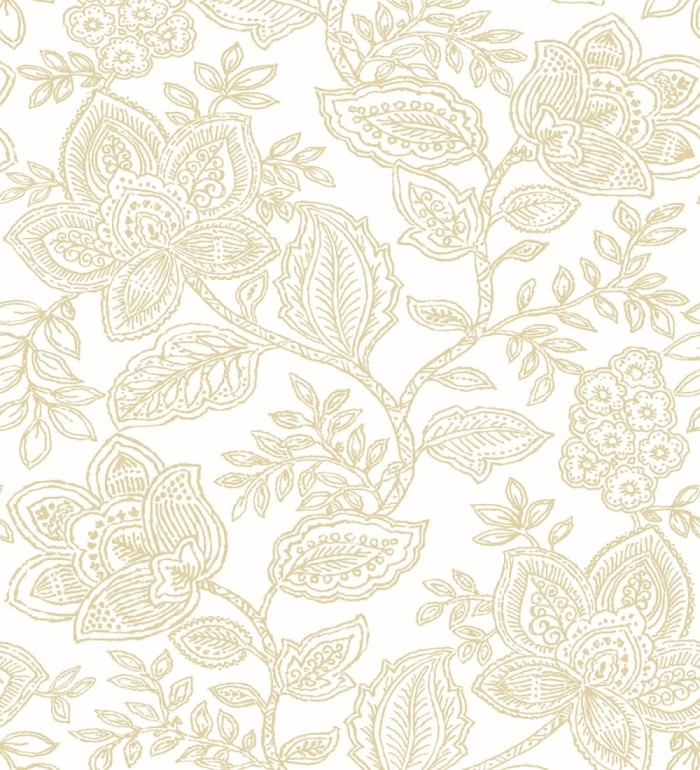 Papel pintado de flores dibujadas con estilo victoriano - Victorian Flowers 680714