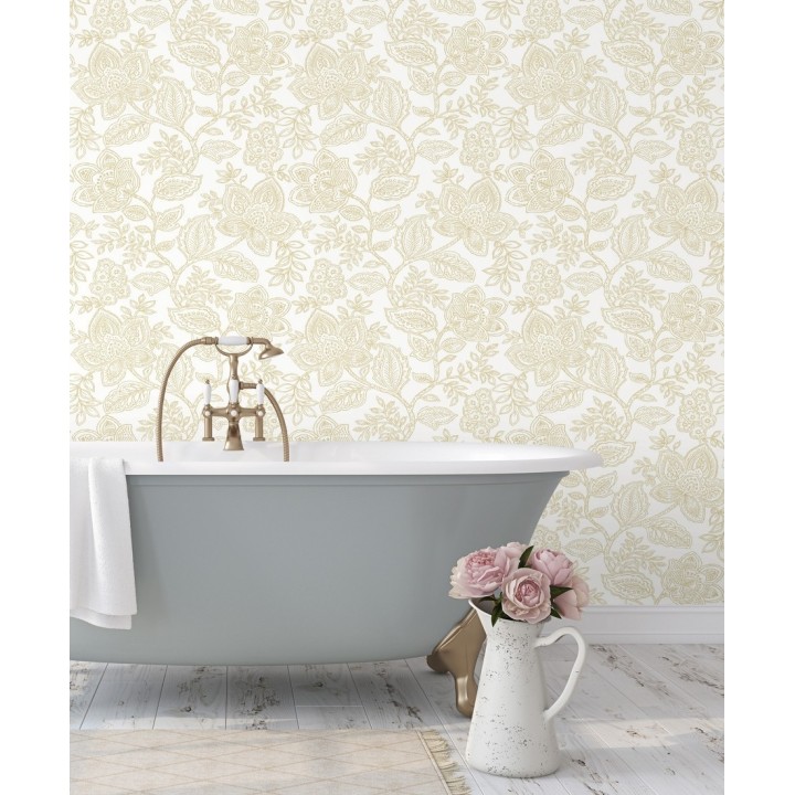 Papel pintado de flores dibujadas con estilo victoriano - Victorian Flowers 680714