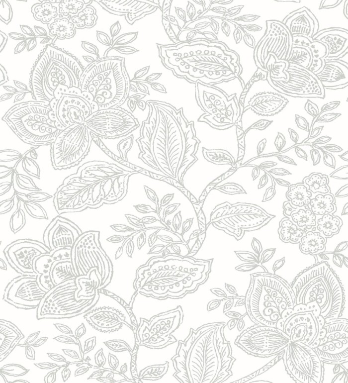 Papel pintado de flores dibujadas con estilo victoriano - Victorian Flowers 680715