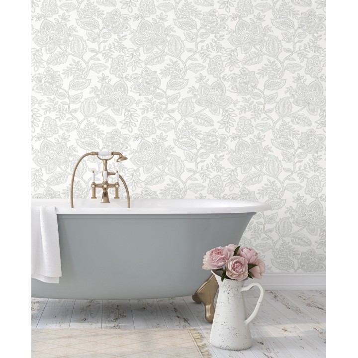 Papel pintado de flores dibujadas con estilo victoriano - Victorian Flowers 680715