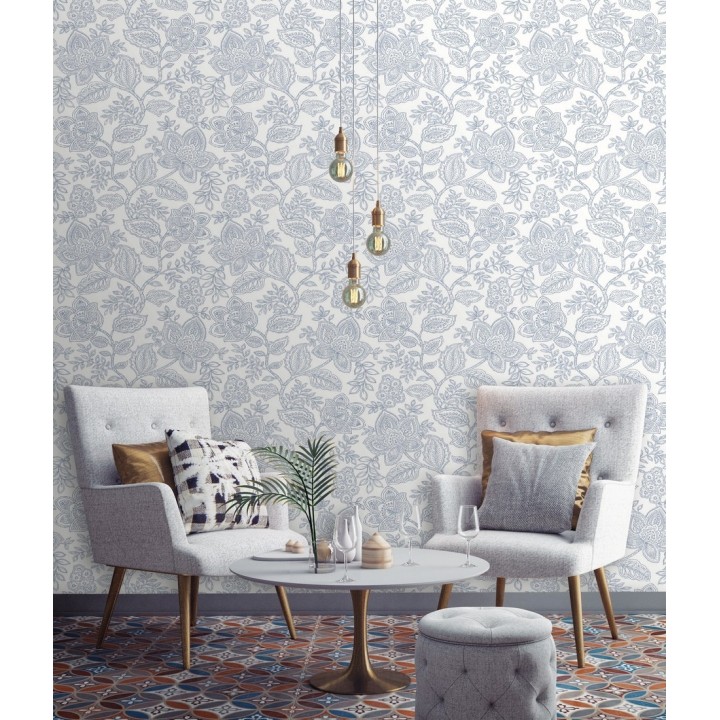 Papel pintado de flores dibujadas con estilo victoriano - Victorian Flowers 680717