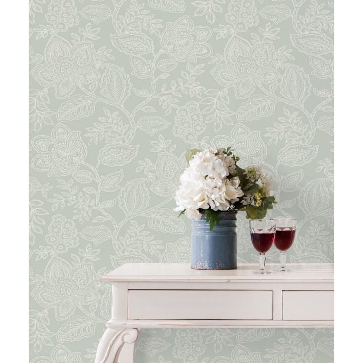 Papel pintado de flores dibujadas con estilo victoriano - Victorian Flowers 680718