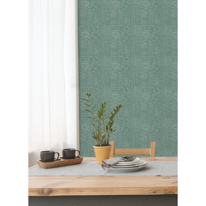 Papel pintado moderno con puntos formado cuadros - Reynolds 680721