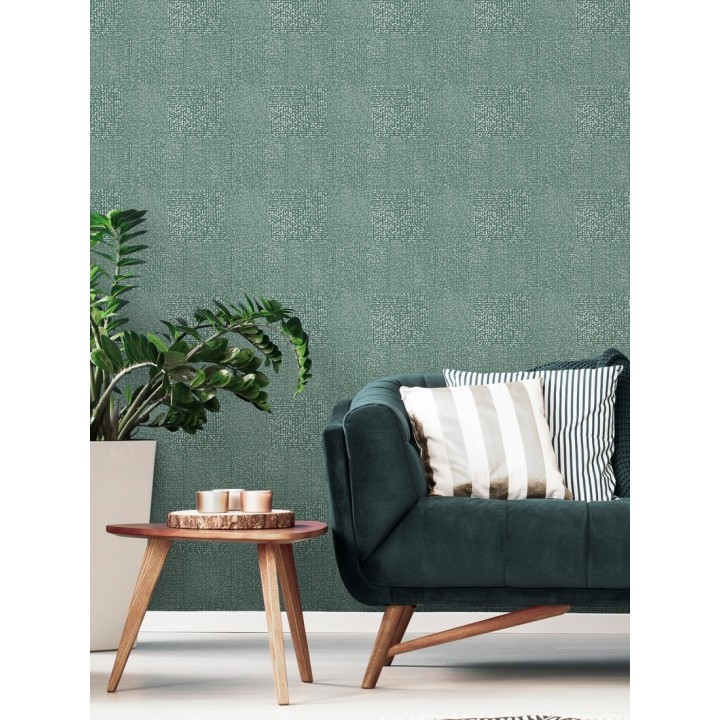 Papel pintado moderno con puntos formado cuadros - Reynolds 680721