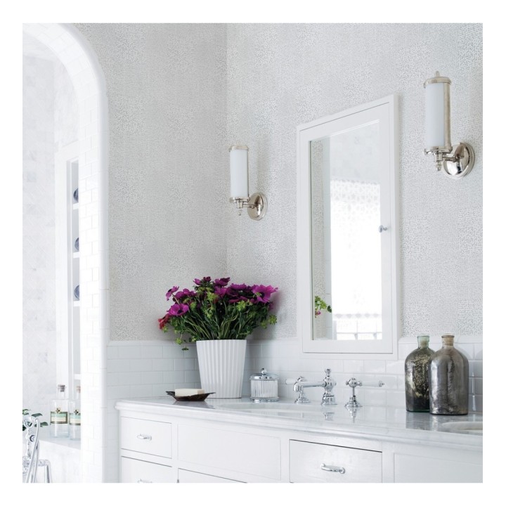 Papel pintado moderno con puntos formado cuadros - Reynolds 680723