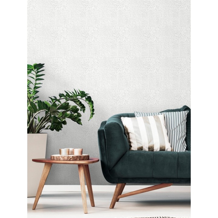 Papel pintado moderno con puntos formado cuadros - Reynolds 680723