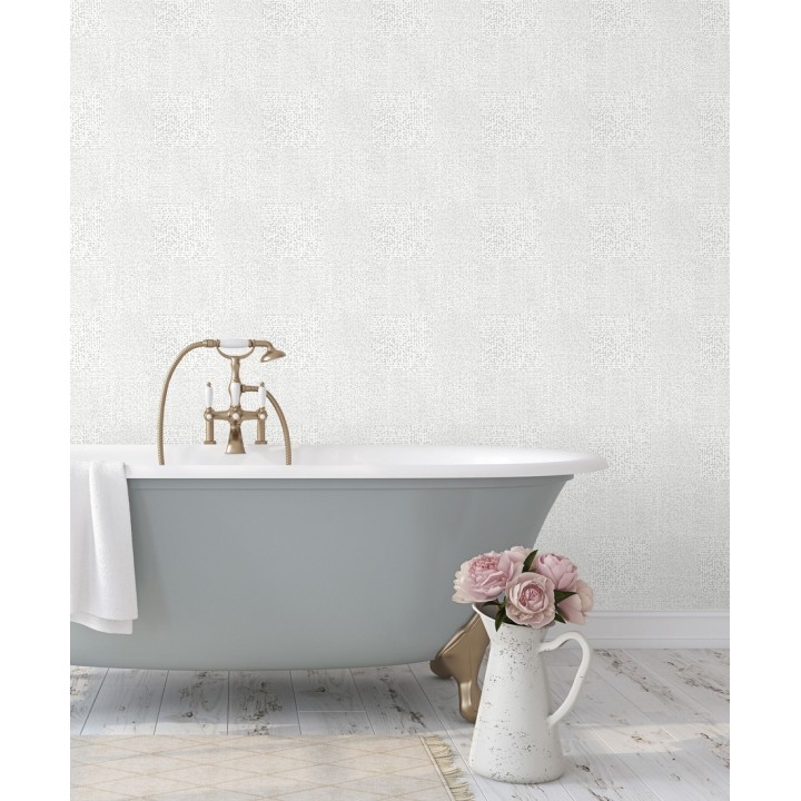 Papel pintado moderno con puntos formado cuadros - Reynolds 680723