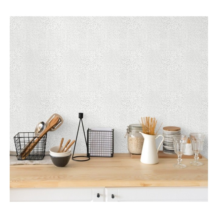 Papel pintado moderno con puntos formado cuadros - Reynolds 680723