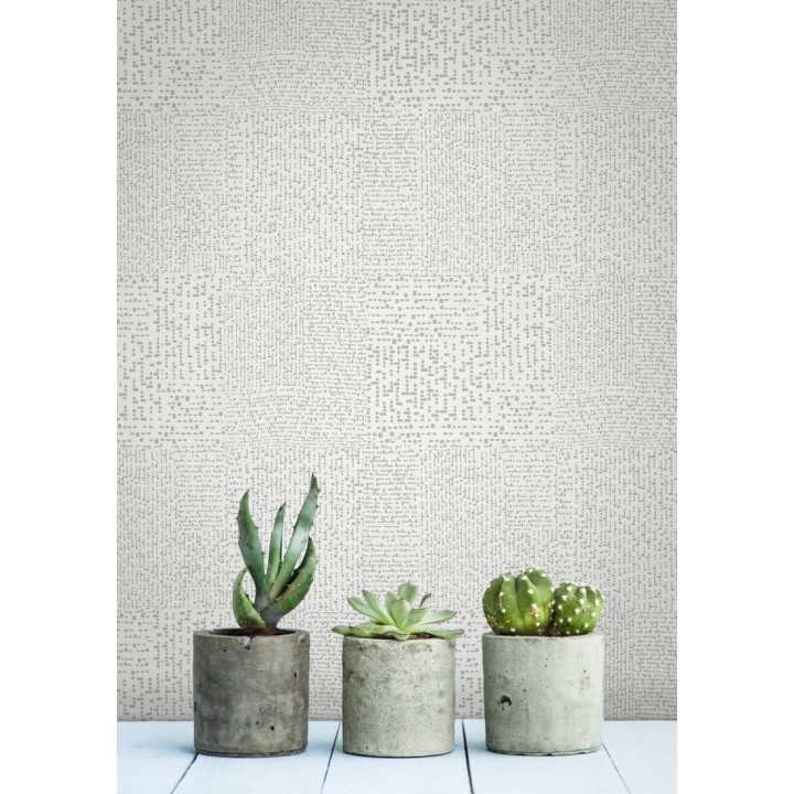 Papel pintado moderno con puntos formado cuadros - Reynolds 680723