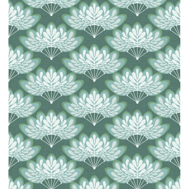 Papel pintado ramilletes de hojas estilo retro - Oliver Garden 680735