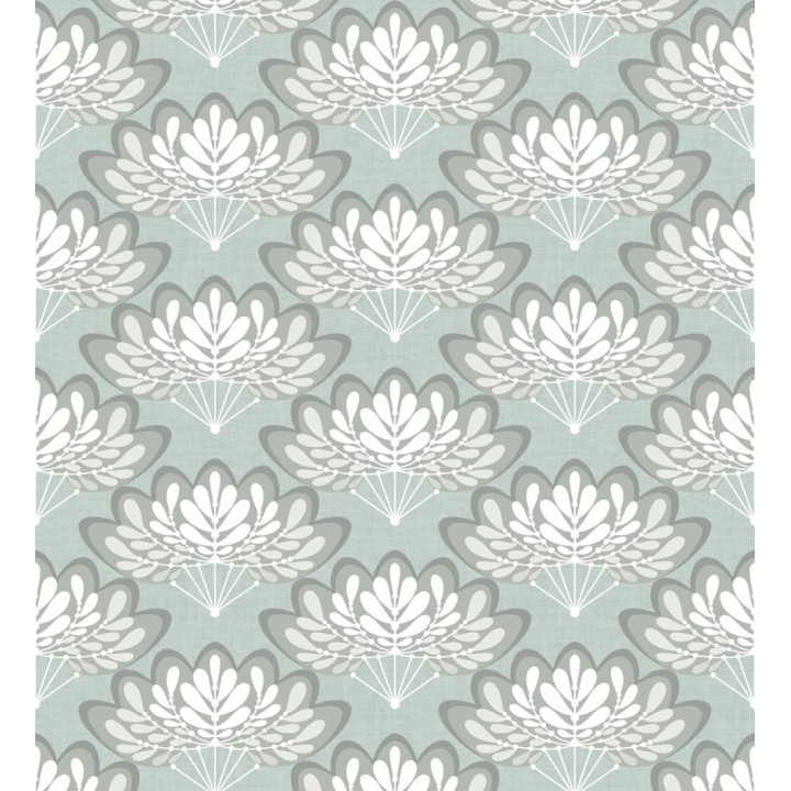 Papel pintado ramilletes de hojas estilo retro - Oliver Garden 680737