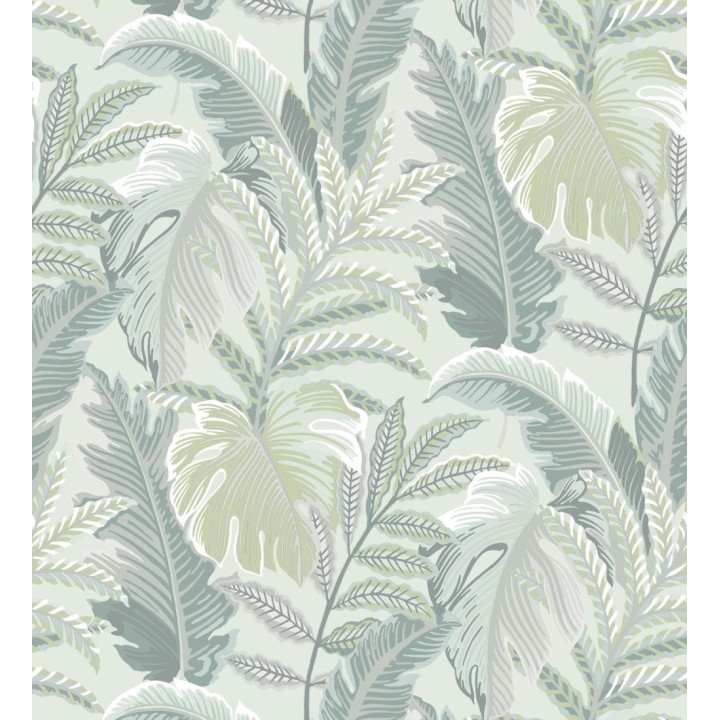 Papel pintado con dibujos de hojas tropicales - Palmer Hill 680742