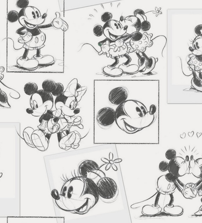 Papel pintado - Romantic Mickey 120083