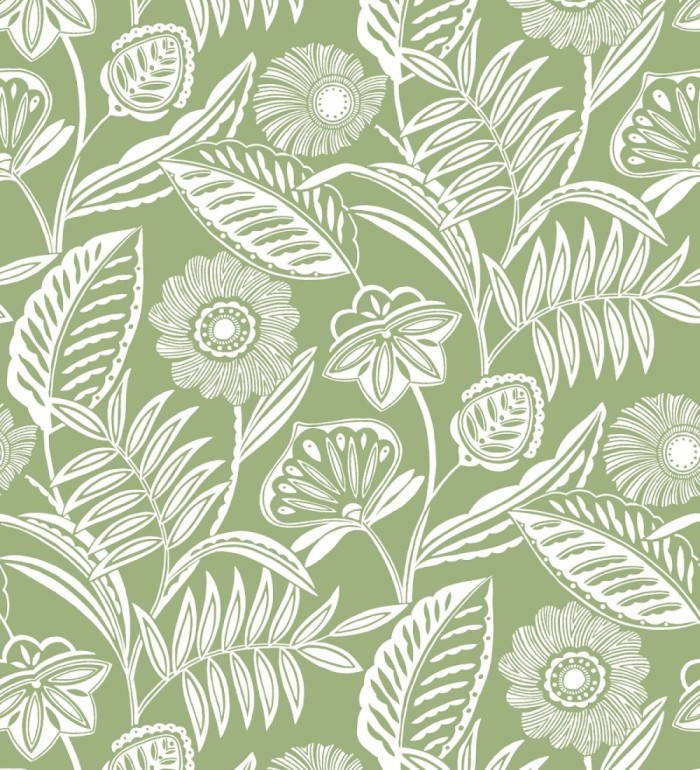 Papel pintado de flores modernas con colores tropicales - Beach Garden 680747