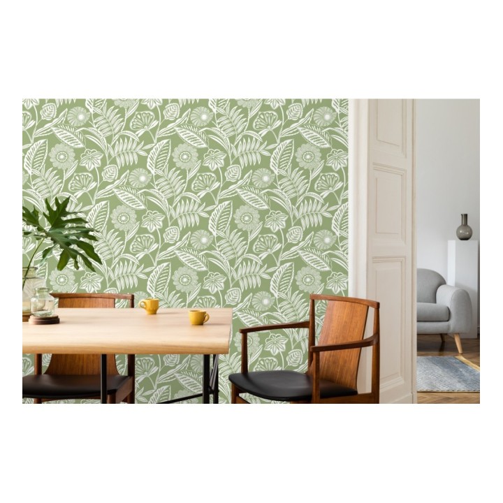 Papel pintado de flores modernas con colores tropicales - Beach Garden 680747