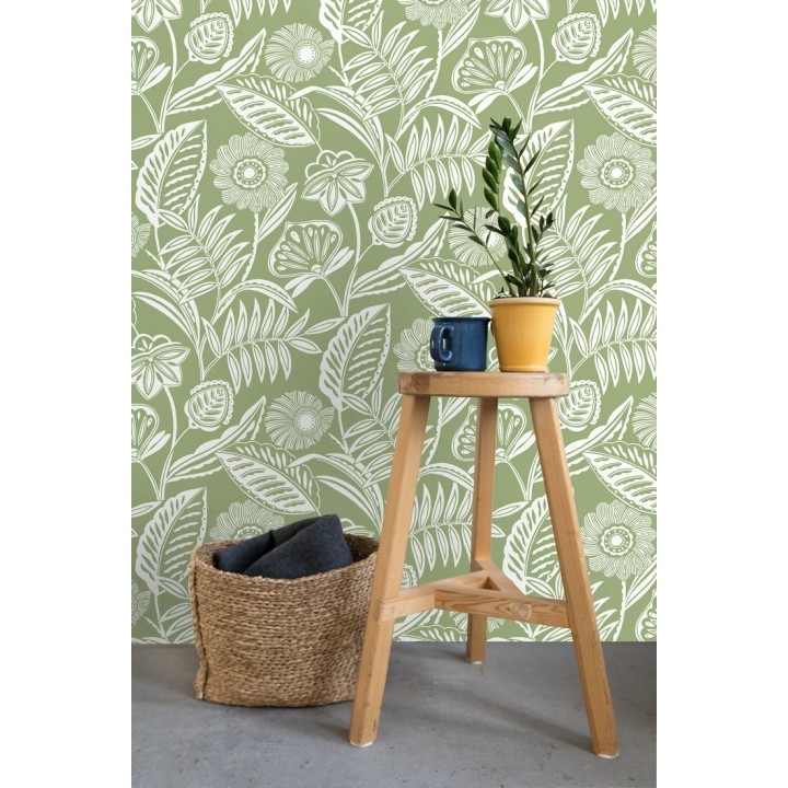 Papel pintado de flores modernas con colores tropicales - Beach Garden 680747